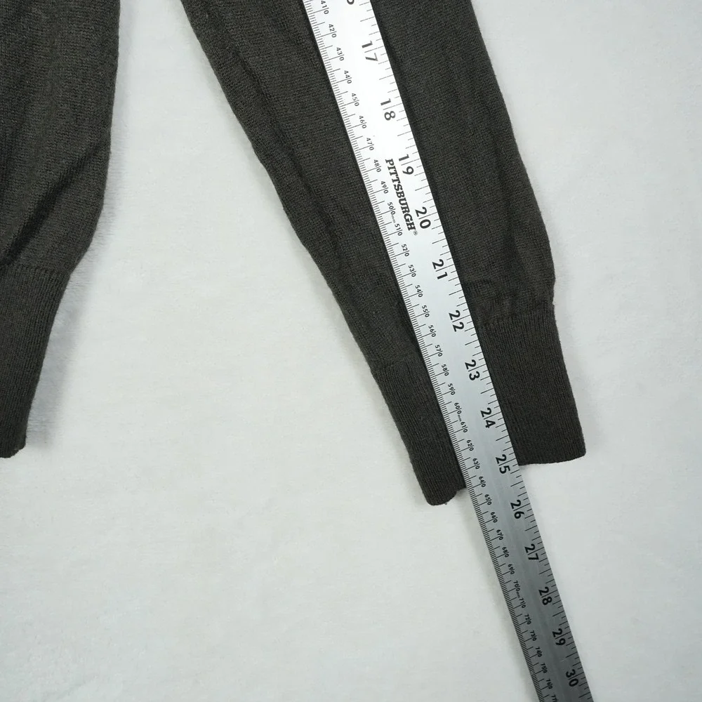 Banana Republic Italian Yarn Wool Blend Quarter Zip Sweater Olive‎ Brown Mens M